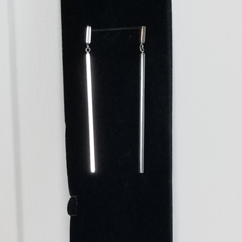 Silver Toned Dangling Pierced Earrings